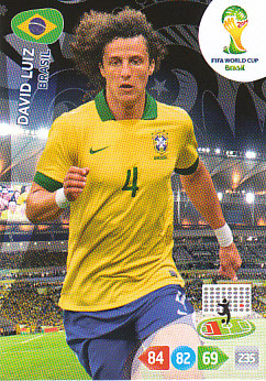 David Luiz Brazil Panini 2014 World Cup #50